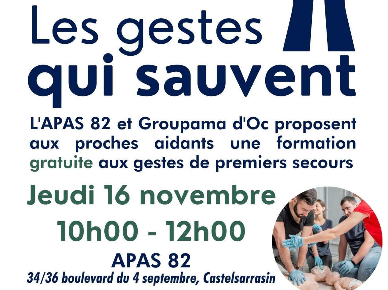  « LES GESTES QUI SAUVENT » pour les aidants !