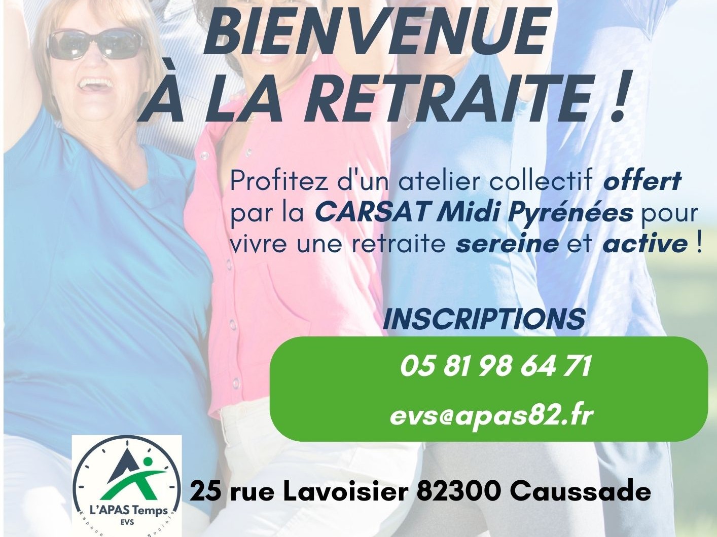 Votre retraite, un nouveau départ : rejoignez nos ateliers à Caussade ! 